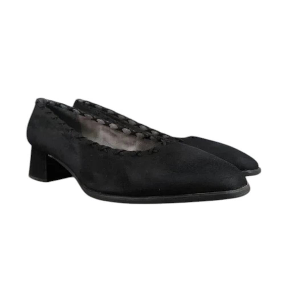 Stuart Weitzman Shoes Womens 8.5 Pumps Square Toe Block Heel Fashion Style Black